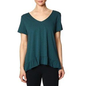 Betsey Johnson Performance Womens XS Casual Flounce Pullover Top